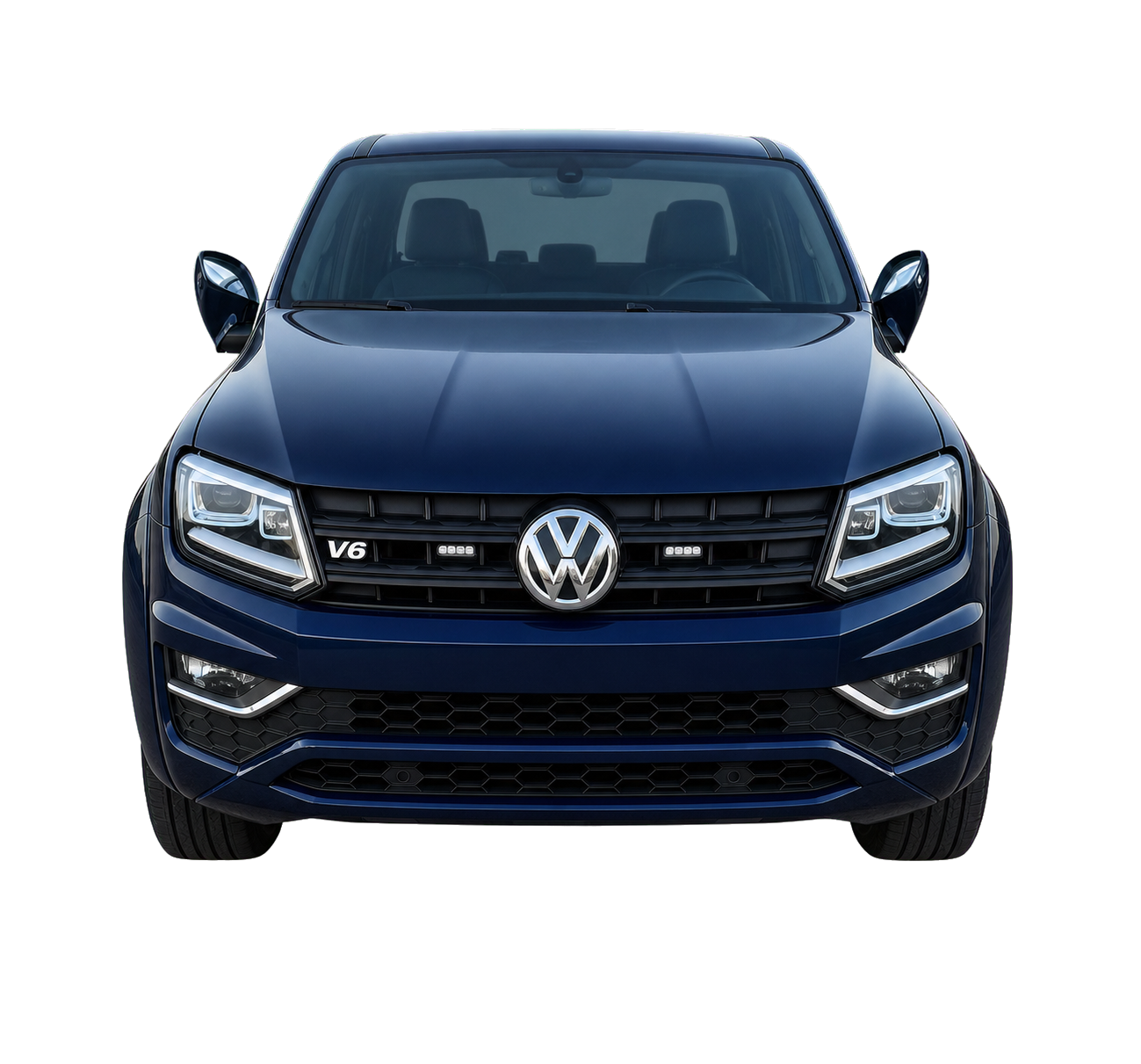 Volkswagen Amarok V6 azul de frente